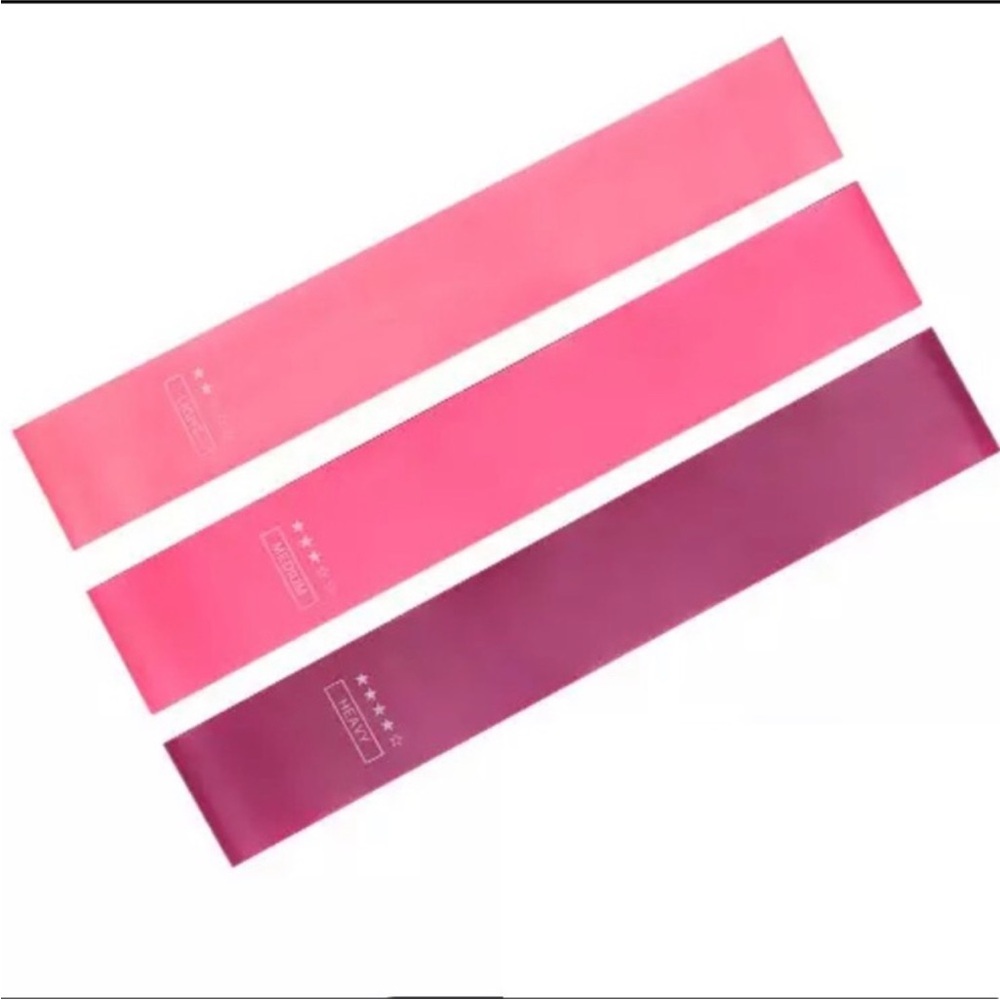 Set of Three Pink Resistance Bands